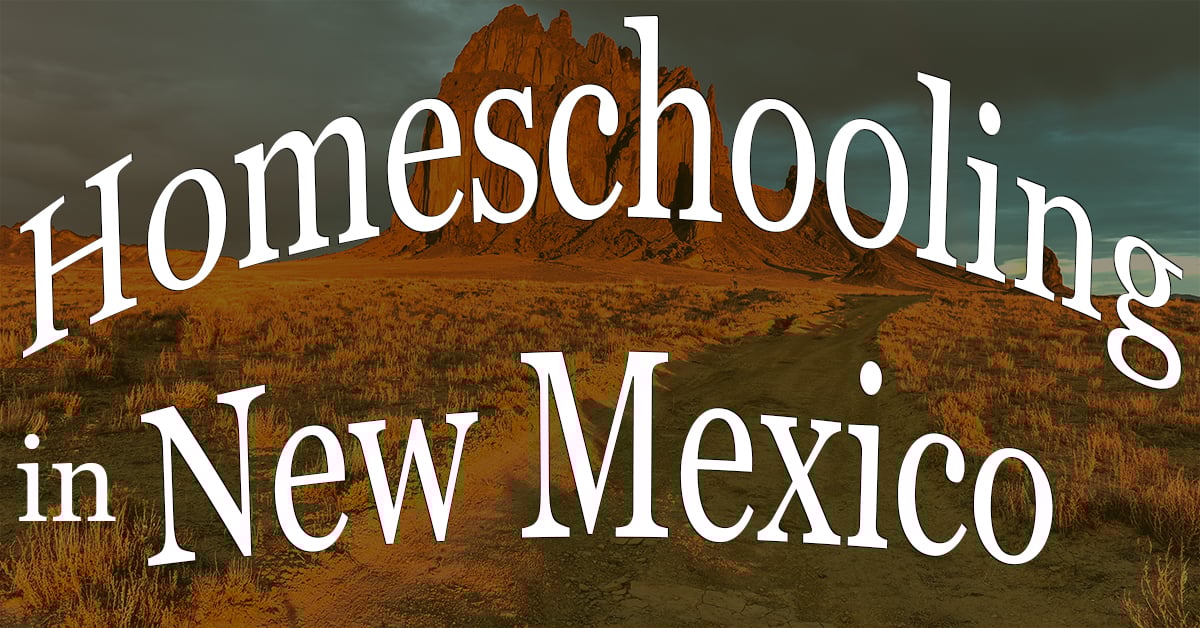 Homeschool In New Mexico; Homeschooling In New Mexico with HomeSchool ThinkTank (Image of Shiprock in background)